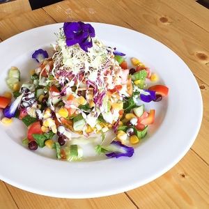 Chickpea Fritter Salad at The Vegan Dinosaur in Davao City
