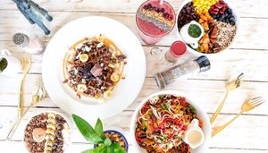 Plant-based spread at The Vegan Dinosaur in Davao City