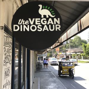 Elegant cafe  at The Vegan Dinosaur in Davao City