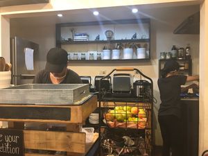 Their cute kitchen  at The Vegan Dinosaur in Davao City