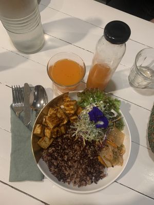 Tofu with Kimchi at The Vegan Dinosaur in Davao City