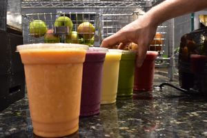 Summertime smoothies. Can be made with Almond, Coconut, or Oat Milk! at Live Juice in Concord