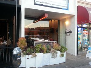 outside at Chavela Restaurant in Hollywood