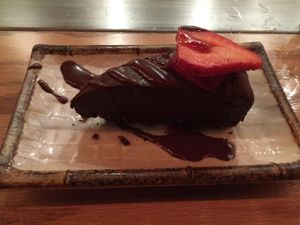 OMG! An avacado-based chocolate granache. It's all vegan and one of the most decadent textures and flavors I've ever had. I am swooning.  at Chavela Restaurant in Hollywood