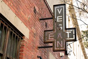 A sign from above. at Smith & Deli in Collingwood