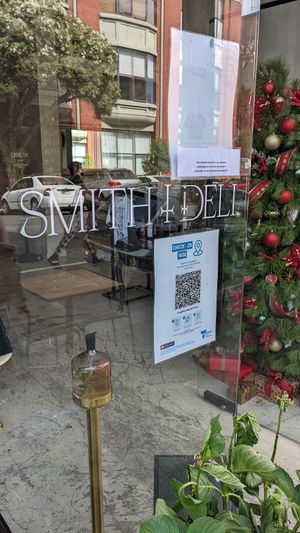 Front door at Christmas at Smith & Deli in Collingwood