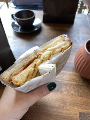 Ham and cheese toasty  at Smith & Deli in Collingwood