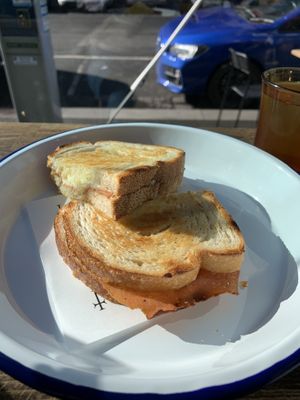 Ham and cheese truffle toastie   at Smith & Deli in Collingwood