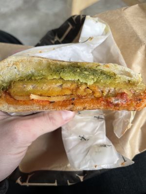 Pesto chicken tempeh sandwich   at Smith & Deli in Collingwood