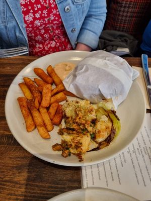 Burger fries and cauliflower at Smith & Deli in Collingwood
