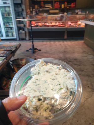 Chikn salad $8.37 for 186g tub ($45.00/kg) at Smith & Deli in Collingwood