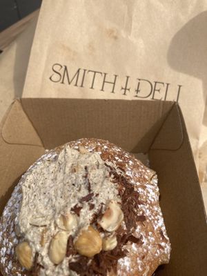 Hazelnut cream bun   at Smith & Deli in Collingwood