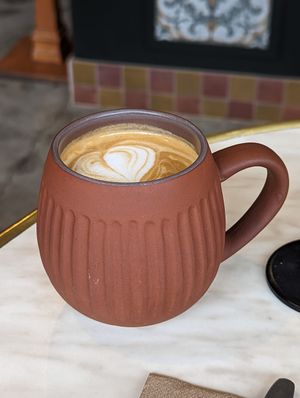 Almond latte at Smith & Deli in Collingwood