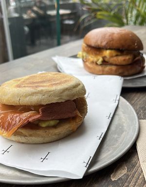 Egg Martinez and Breakfast Scramble  at Smith & Deli in Collingwood