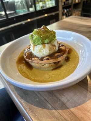 Pie with mushy peas   at Smith & Deli in Collingwood