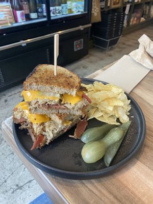 Hot Pastrami sandwich    at Smith & Deli in Collingwood