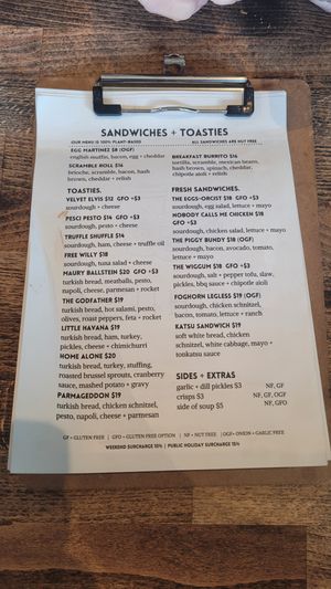 Menu Page 1 at Smith & Deli in Collingwood