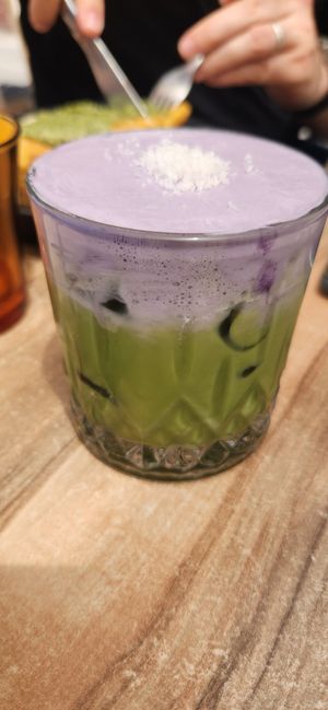 Ube cloud iced matcha at Smith & Deli in Collingwood