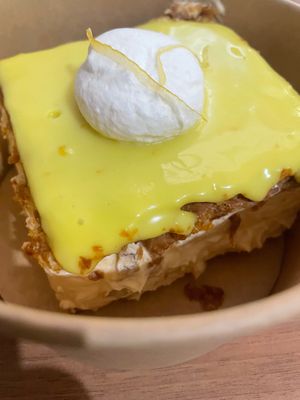 Lemon curd vanilla slice  at Smith & Deli in Collingwood