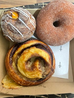 Cronut, donut and vegemite cheese scroll  at Smith & Deli in Collingwood
