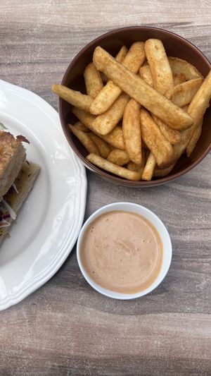 Really delicious chips - loved the seasoning  at Smith & Deli in Collingwood