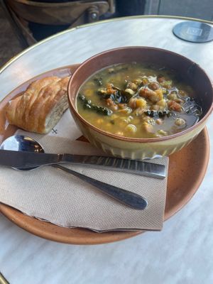 Confit fennel , chickpea and lemon soup  at Smith & Deli in Collingwood