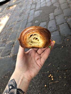 Inside of croissant  at Smith & Deli in Collingwood