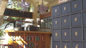 inside at Smoothie Shop in Jimbaran