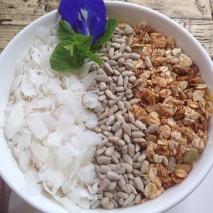 Mango Tango Smoothie Bowl at Smoothie Shop in Jimbaran