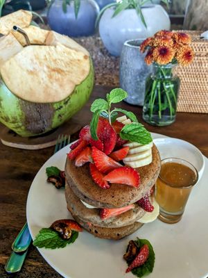 Buckwheat Pancakes at Smoothie Shop in Jimbaran