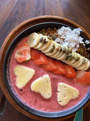 Vegan smoothie bowl - ask no honey  at Smoothie Shop in Jimbaran
