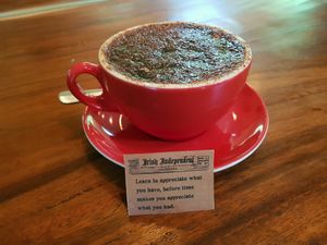 creme brulee coffee at Smoothie Shop in Jimbaran