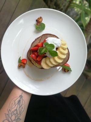 Vegan Pancakes at Smoothie Shop in Jimbaran