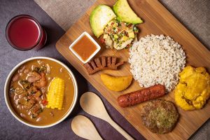 Bandeja Paisa vegana at El Vegano Andante in Medellin
