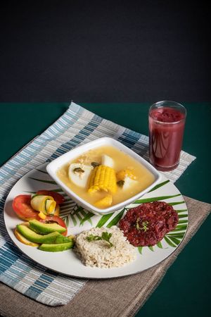 Sancocho vegano at El Vegano Andante in Medellin