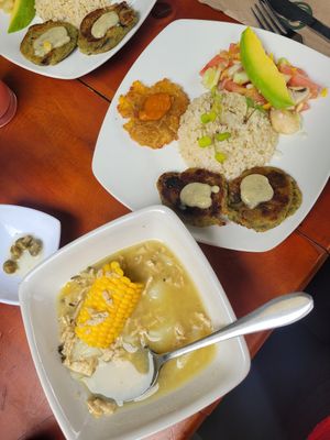 vegan ajiaco at El Vegano Andante in Medellin
