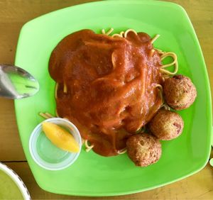 spaghetti  at El Vegano Andante in Medellin