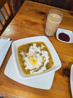 Ajiaco at El Vegano Andante in Medellin