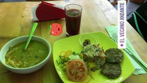 mondongo Vegano con arroz mixto  at El Vegano Andante in Medellin