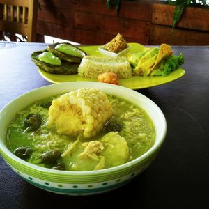 Ajiaco Vegano  at El Vegano Andante in Medellin