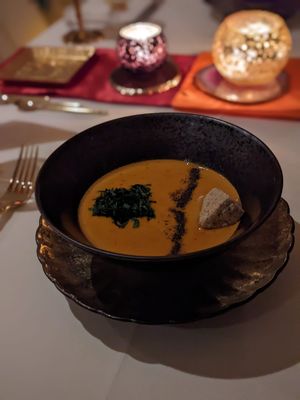 Roasted pepper soup  at Tudore Tranquility in Tokyo