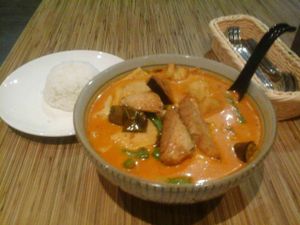 Curry with white rice at Beyond Veggie by Secret Recipe in Bintulu