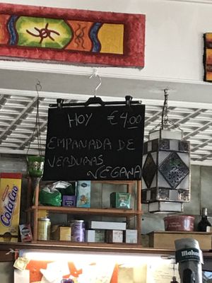 Specials board  at La Frontera in Fisterra