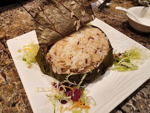 Fried rice with pork at Green Veggie 天然齋 in Hong Kong Island