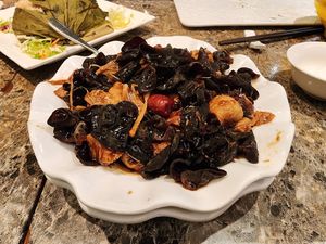 Mushrooms and black fungus at Green Veggie 天然齋 in Hong Kong Island