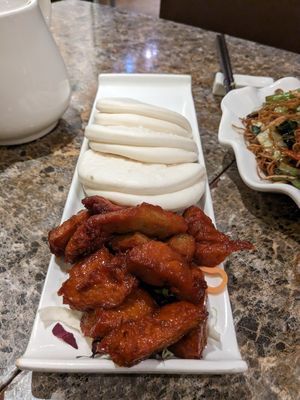 'pork' buns; traditional canton food at Green Veggie 天然齋 in Hong Kong Island