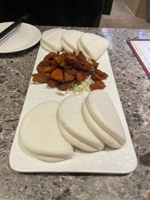 Vegan pork buns!  at Green Veggie 天然齋 in Hong Kong Island