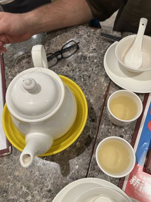Tea served when you sit  at Green Veggie 天然齋 in Hong Kong Island