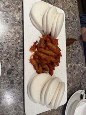 We’ll dream about these “pork” buns  at Green Veggie 天然齋 in Hong Kong Island