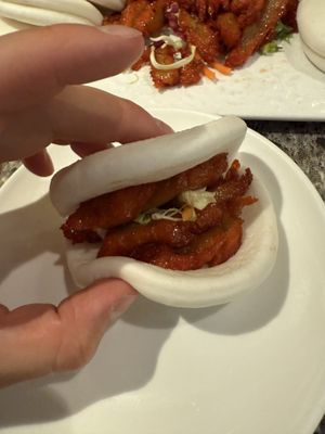 Soy pork bun…a top-tier bite right there  at Green Veggie 天然齋 in Hong Kong Island
